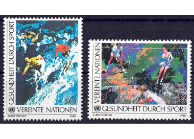 ONU VIENNA 1988 Sport uguale Salute 2v MNH**