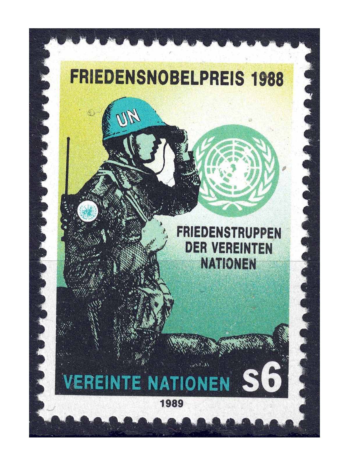 UN VIENNA 1989 Nobel Peace Prize MNH**