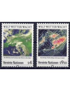 UN VIENNA 1989 Weather Guard 2v MNH**