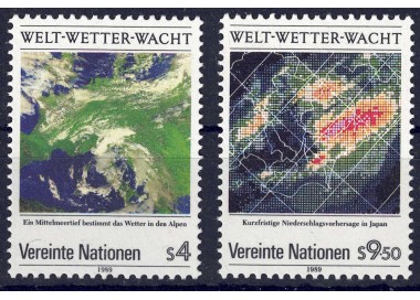 UN VIENNA 1989 Weather Guard 2v MNH**