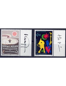 ONU VIENNA 1989 Centro delle Nazioni Unite 2v MNH** ca