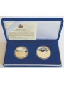 SAN MARINO 1995 Diptych of Amerigo Vespucci Commemorative Coins, L. 5,000 and L. 10,000 Silver Coins Proof