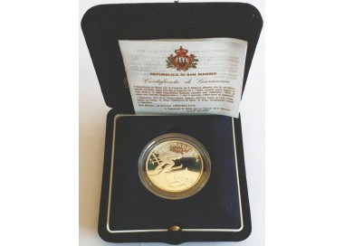 SAN MARINO 1994 Lillehammer Winter Olympics Silver Proof Coin