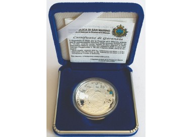 SAN MARINO 2000 Moneta dei 1700 anni dalla fondazione della Repubblica in Argento Proof