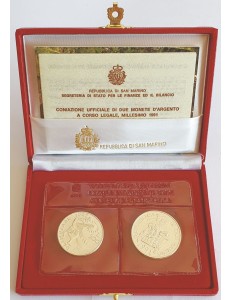 SAN MARINO 1991 Dittico Verso Barcellona 92 - Monete commemorative della XXV Olimpiade