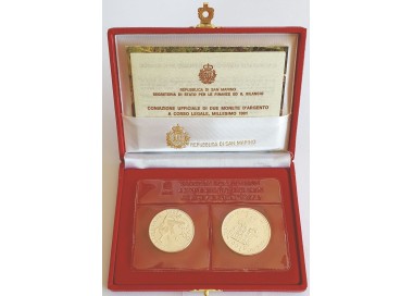SAN MARINO 1991 Diptych Verso Barcellona 92 - Commemorative coins of the XXV Olympiad