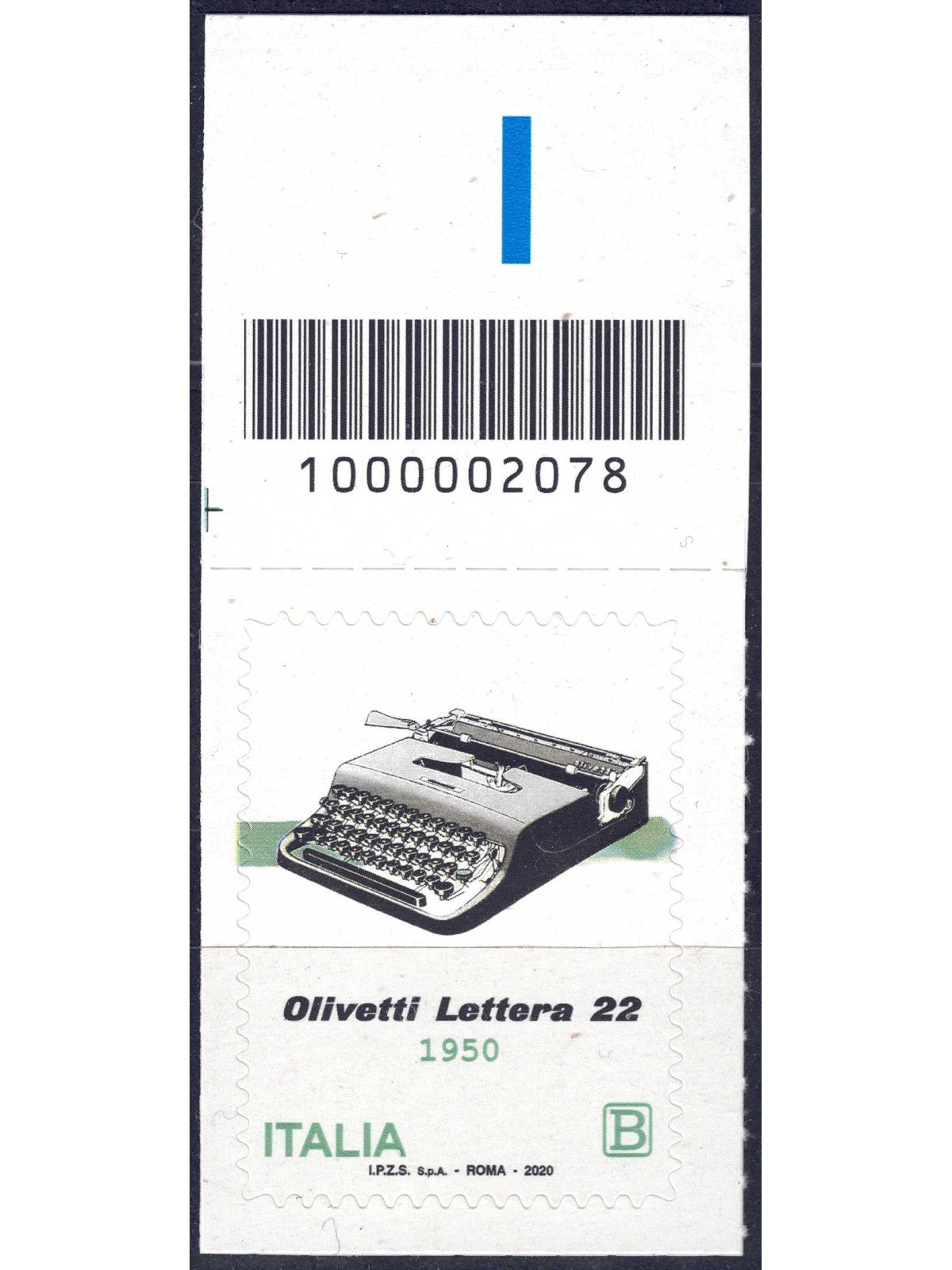 ITALY 2020 Olivetti (portable typewriter) CB 2078 ass