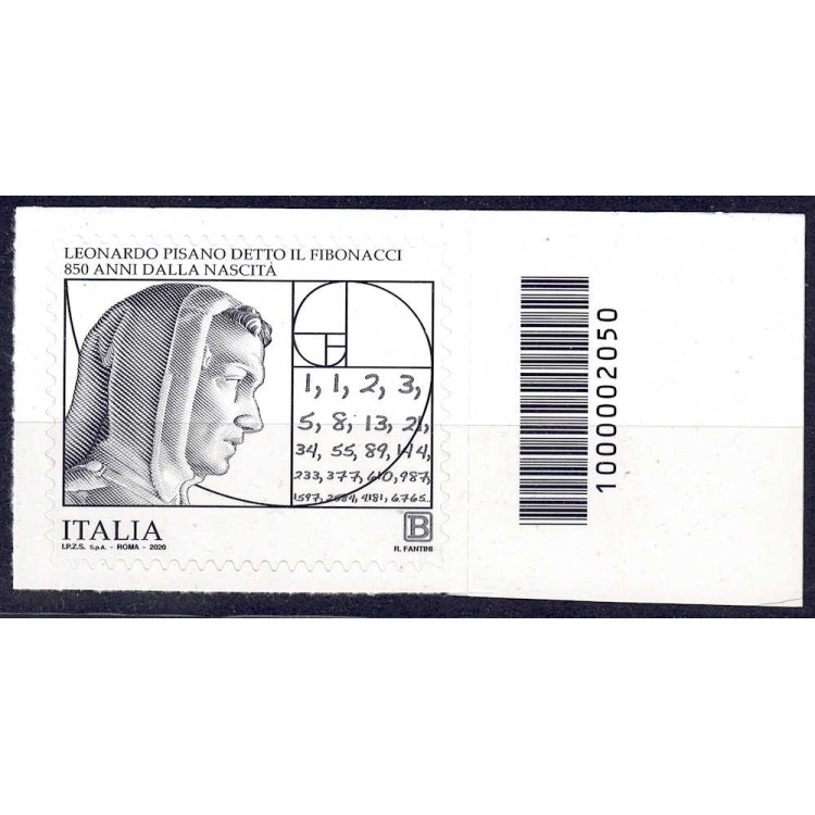 ITALY 2020 Leonardo Pisano (Fibonacci) CB 2050 asd