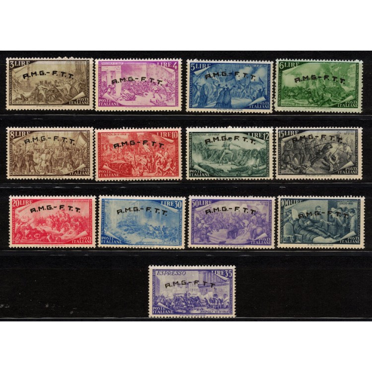 TRIESTE A 1948 Centenary of the Risorgimento 13v MNH**