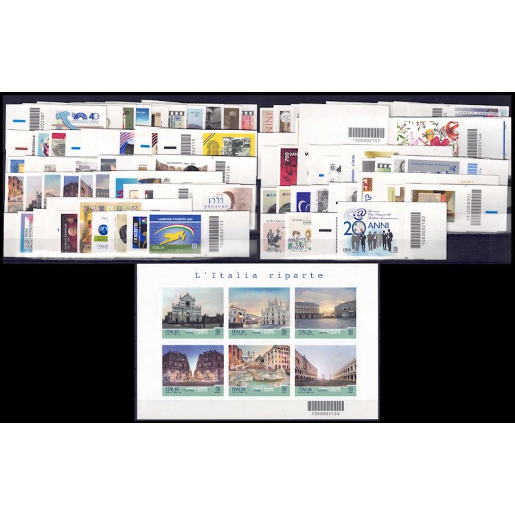 ITALIA 2021 Annata completa con codice a barre 93v + 1 BF MNH**