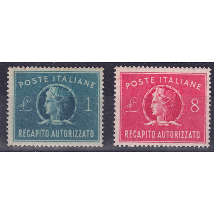 ITALIA 1947 Recapito autorizzato 2v MNH**