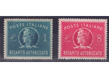 ITALIA 1947 Recapito autorizzato 2v MNH**