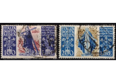 ITALY 1948 Santa Caterina (airmail) 2v us