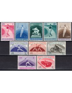 SAN MARINO 1954 Sport, 2ª emissione 10v MNH**