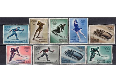 SAN MARINO 1955 Giochi olimpici invernali 9v MNH**