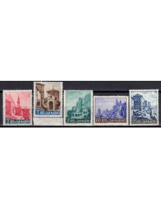 SAN MARINO 1957 Vedute di San Marino 5v MNH**