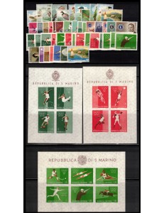 SAN MARINO 1960 Complete vintage 47v + 3 s/s MNH**