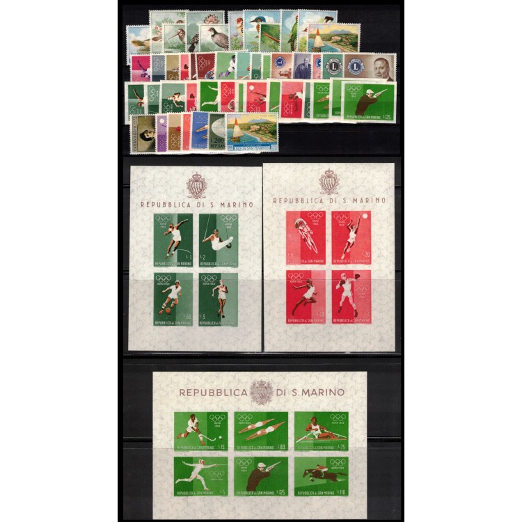 SAN MARINO 1960 Complete vintage 47v + 3 s/s MNH**