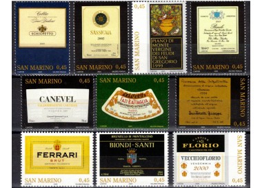 SAN MARINO 2005 Grandi vini italiani 10v MNH**