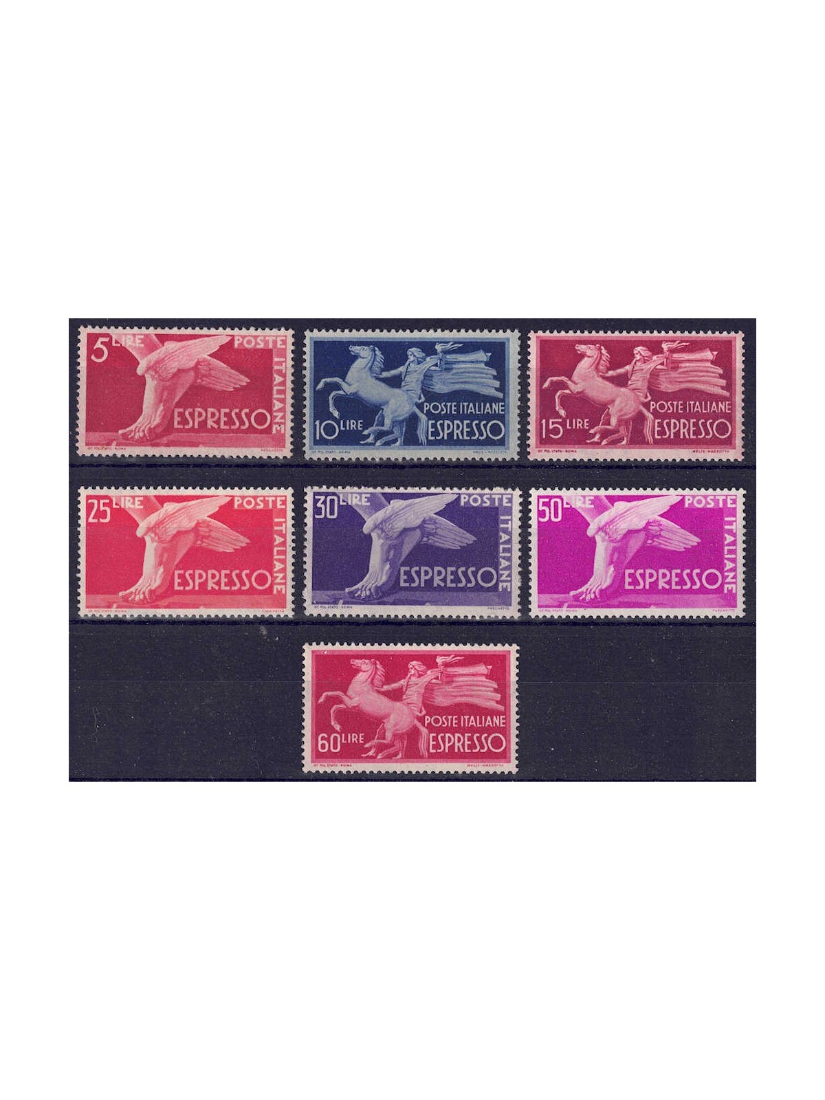ITALIA 1946-51 Democratica, espressi 7v MNH**