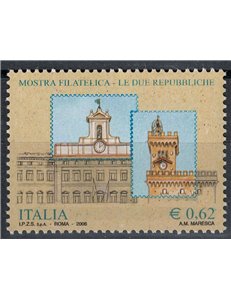 ITALIA 2006 Le due Repubbliche (da BF) MNH**