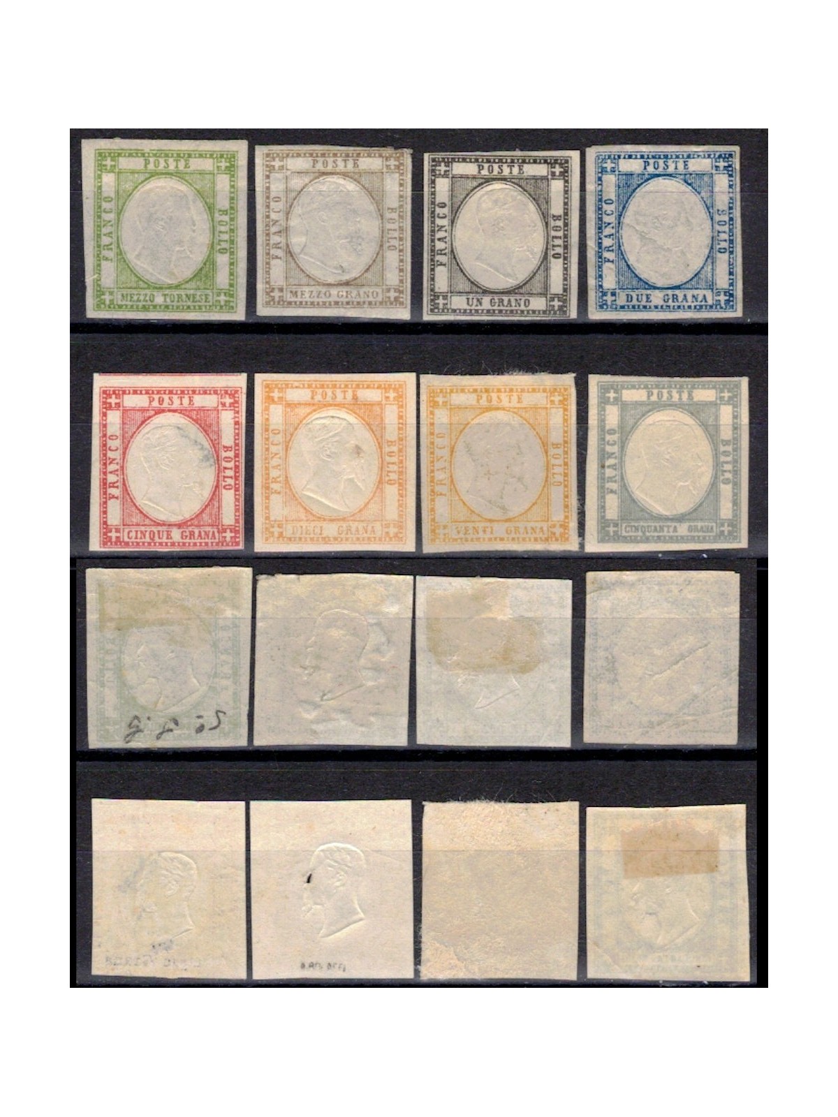 PROVINCE NAPOLETANE 1861 Effigie di Vittorio Emanuele II 8v MH*