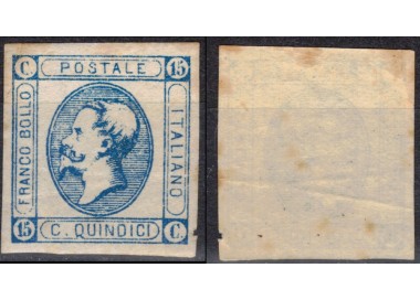 ITALIA REGNO 1863 15c litografico (II tipo) MH*