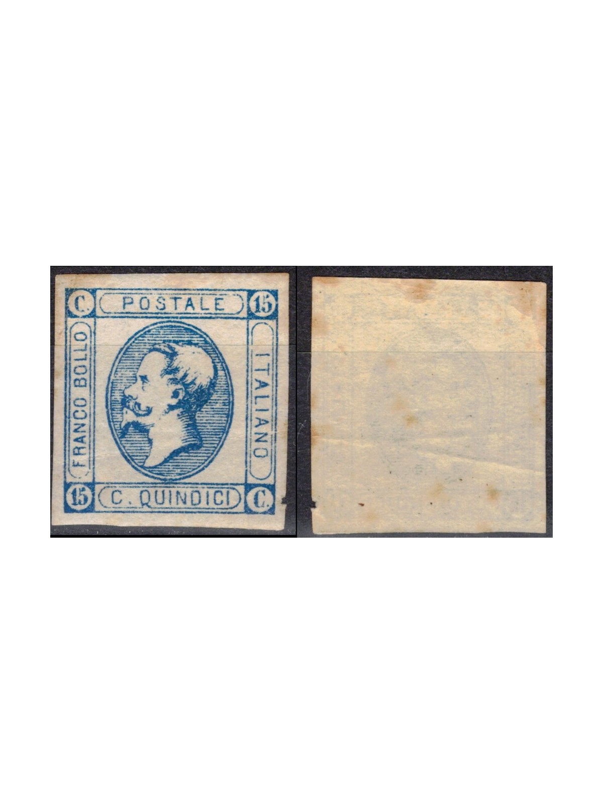 ITALIA REGNO 1863 15c litografico (II tipo) MH*