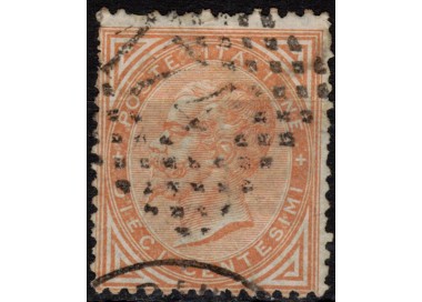 ITALIA REGNO 1863 De La Rue 10c ocra (Londra) us
