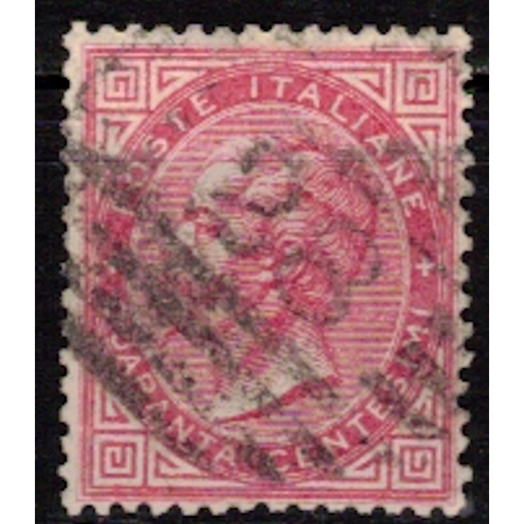 ITALY KINGDOM 1865 De La Rue 40c pink (Turin) us