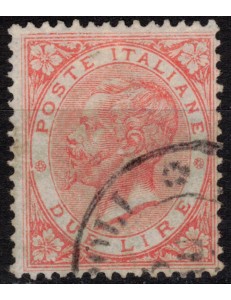 ITALY KINGDOM 1863 De La Rue 2£ vermilion (London) us