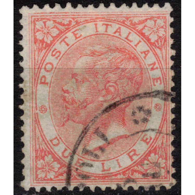 ITALY KINGDOM 1863 De La Rue 2£ vermilion (London) us