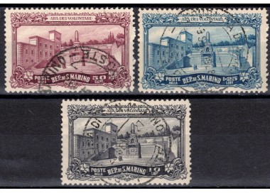 SAN MARINO 1927 Altar of the Volunteers 3v us