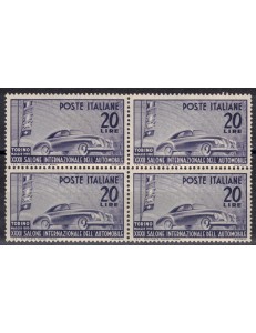 ITALY 1950 Motor Show (in block of four) MNH**