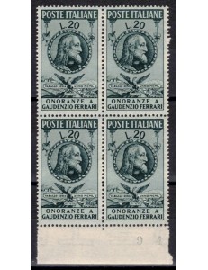 ITALY 1950 Gaudenzio Ferrari (in block of four) MNH**