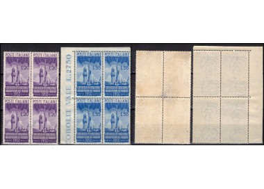 ITALY 1950 Radio broadcasting 2v (in block of four) MNH**