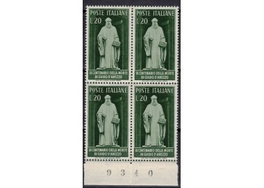 ITALIA 1950 Guido d'Arezzo (in quartina) MNH**