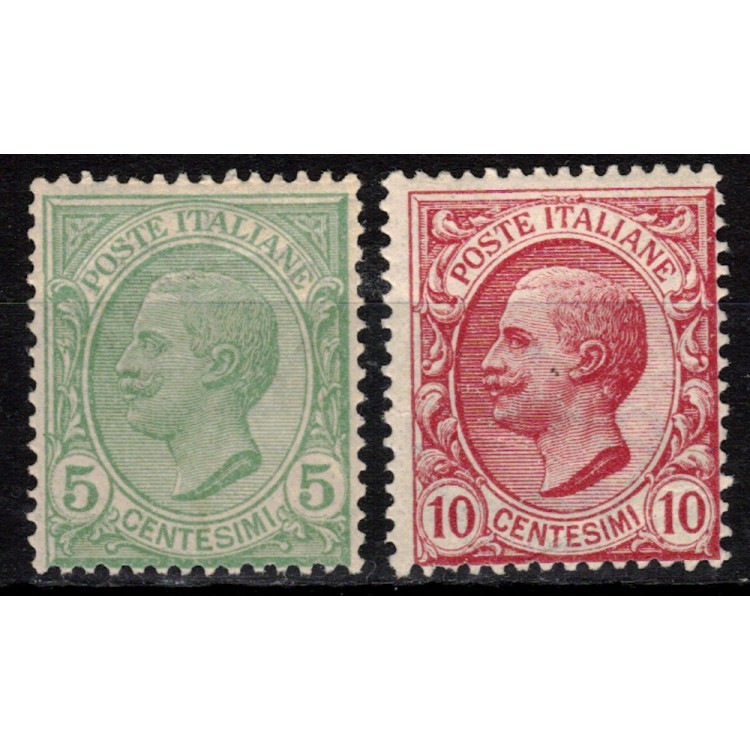 ITALY KINGDOM 1906 Vittorio Emanuele III 2v MH*