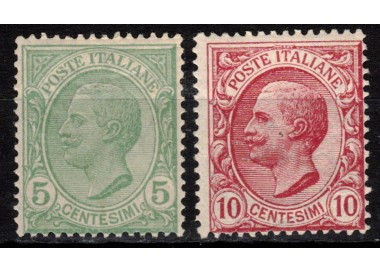 ITALIA REGNO 1906 Vittorio Emanuele III 2v MH*