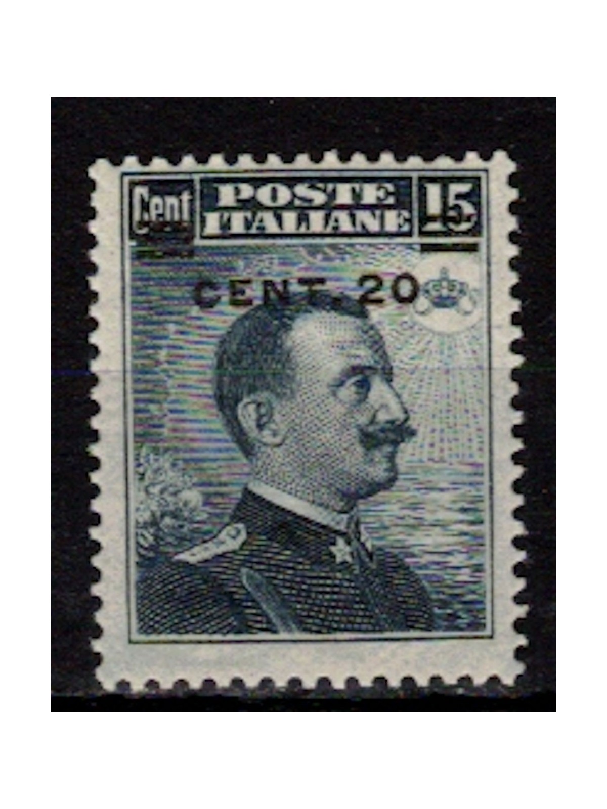 ITALY KINGDOM 1916 Michetti 20c on 15c grey black MH*