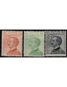 ITALIA REGNO 1925 Michetti, serie ordinaria 3v MH*