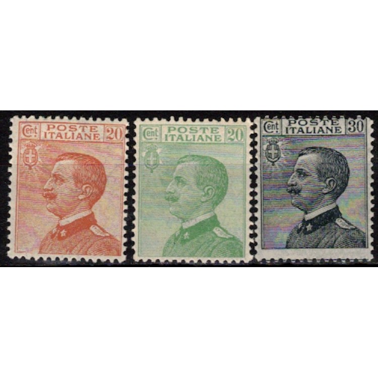 ITALY KINGDOM 1925 Michetti, ordinary set 3v MH*