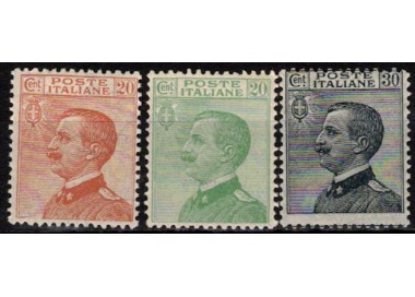 ITALY KINGDOM 1925 Michetti, ordinary set 3v MH*