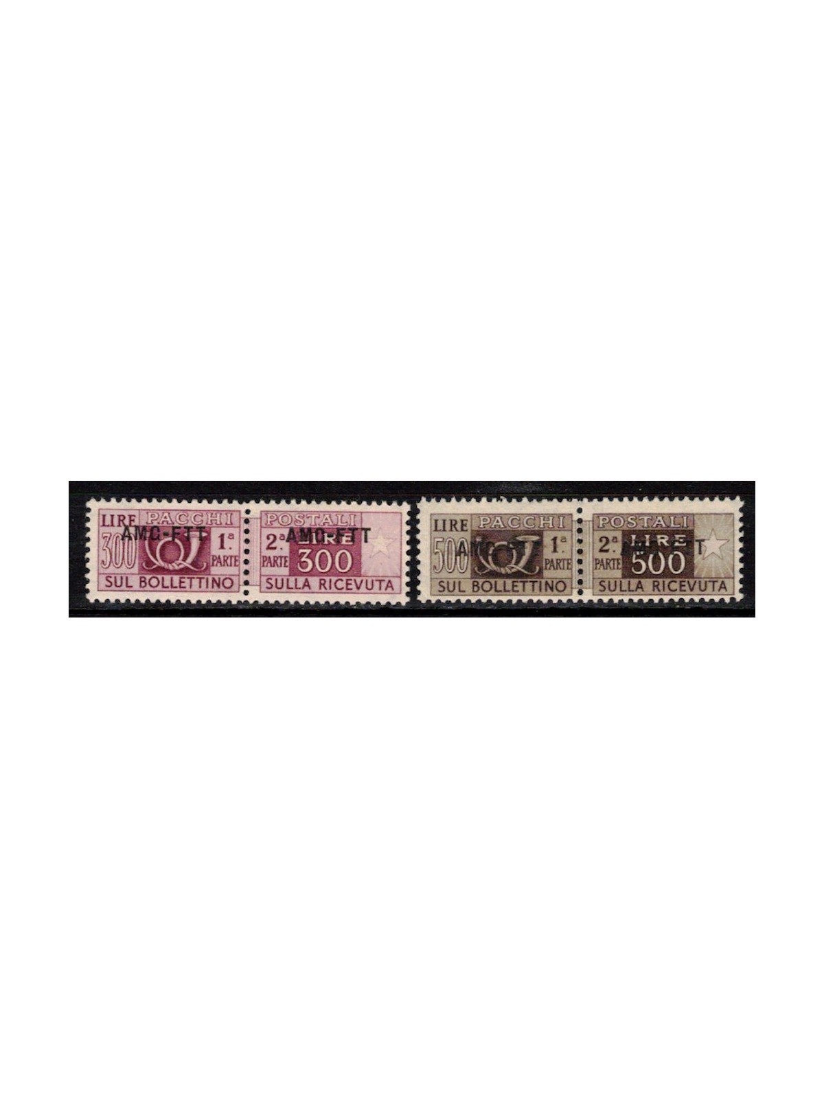 TRIESTE A 1949-54 Pacchi postali (alti valori) 2v MNH**
