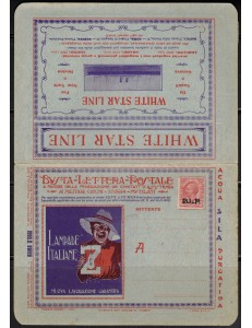 ITALY KINGDOM 1922-23 BLP Postal Letter Envelope Michetti 10c with advertising sheet and stamp of the Carbona representative com