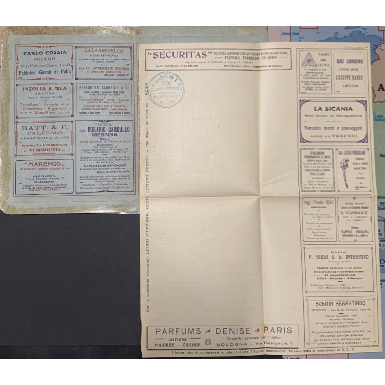 ITALY KINGDOM 1922-23 BLP Postal Letter Envelope Michetti 10c with advertising sheet and stamp of the Carbona representative com
