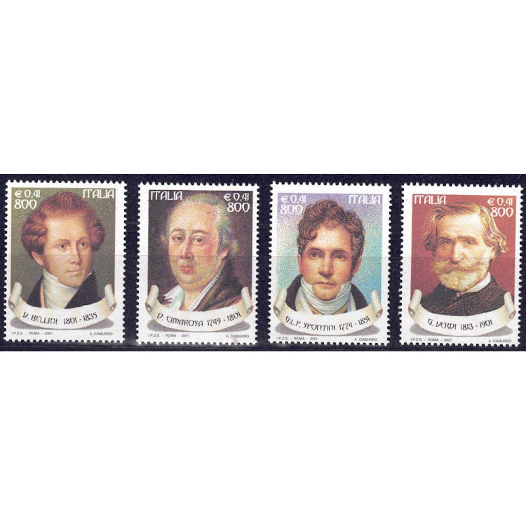 ITALIA 2001 Il melodramma e il teatro lirico italiano 4v MNH**