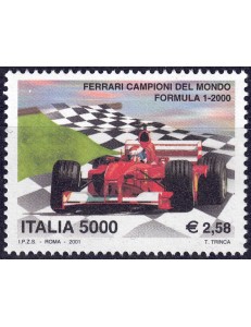 ITALIA 2001 Ferrari campione del mondo MNH**