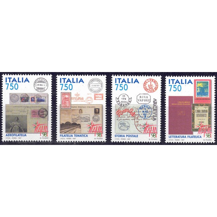 ITALIA 1997 Esposizione mondiale di filatelia 4v MNH**