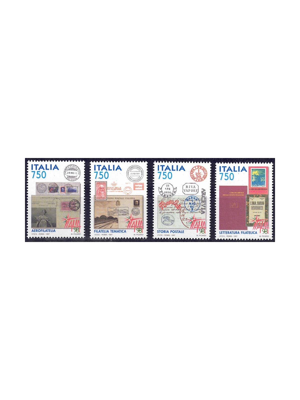 ITALY 1997 World Philatelic Exhibition 4v MNH**